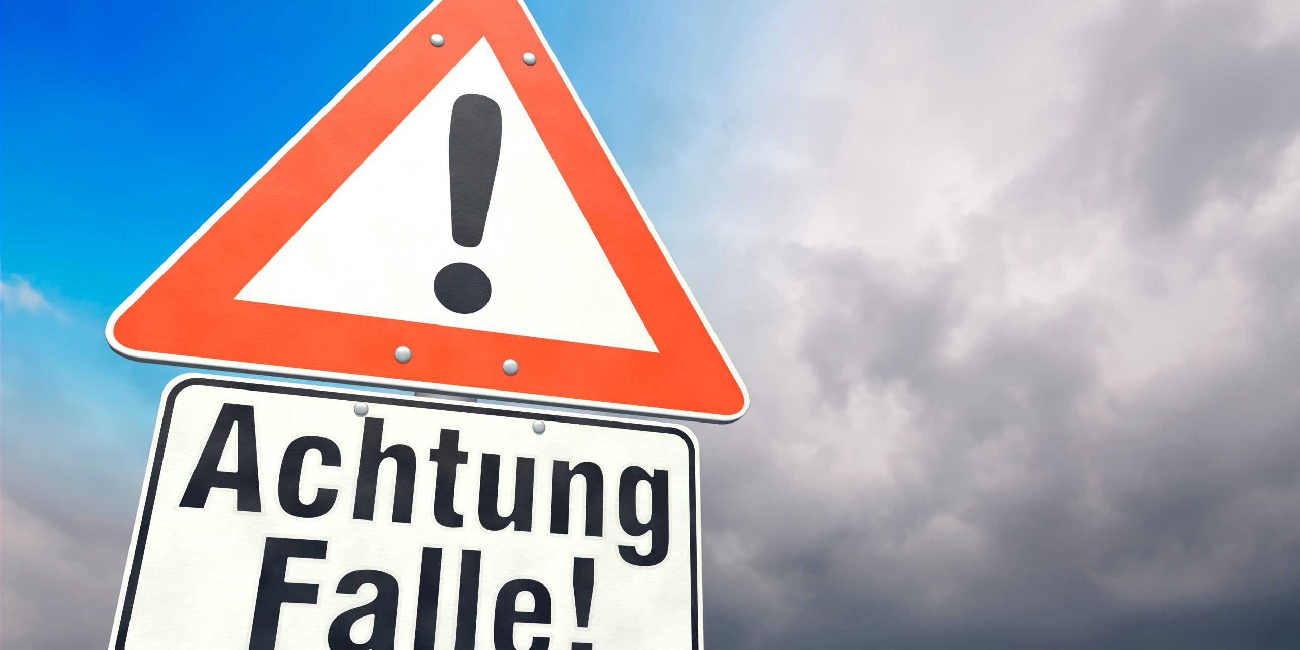 Schild Achtung Falle!